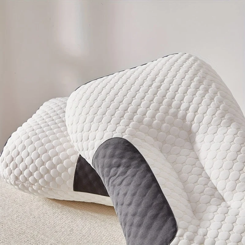 1 Stück gestricktes dünnes Kissen mit Nackenschutz, Schlafmassage-Kissenkern, feuchtigkeitsabsorbierendes, atmungsaktives, antibakterielles Haushaltsbettwäschekissen, geeignet für Wohnzimmer, Schlafzimmer, Heimdekoration