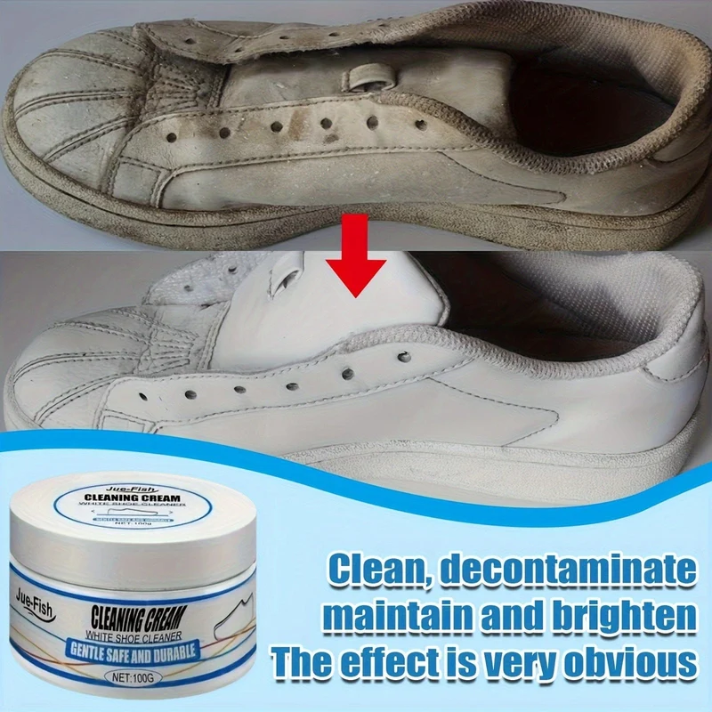 Multifunktionale Schuhreinigungscreme für weiße Sport-Sneaker, Aufhellung, Aufhellung, Fleckenentfernung, Oxidationsschutz, Haushaltsreinigungsmittel