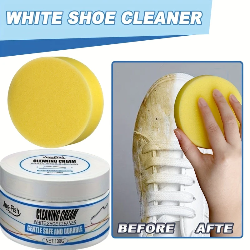 Multifunktionale Schuhreinigungscreme für weiße Sport-Sneaker, Aufhellung, Aufhellung, Fleckenentfernung, Oxidationsschutz, Haushaltsreinigungsmittel