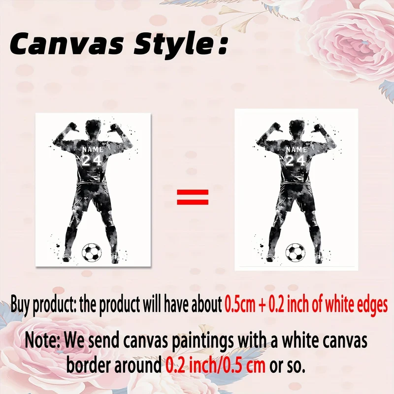 1 individuelles ungerahmtes Poster, personalisierter Druck mit Namen und Trikotnummer, personalisiertes Aquarellgemälde, ideales Geschenk für Schlafzimmer, Wohnzimmer, Flur, Wandkunst, Wanddekoration, Winterdekoration, Wanddekoration, Raumdekoration