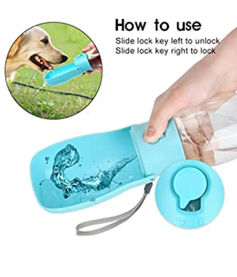 Originelles Design, 300 ml, tragbare Wasserflasche für Hunde zum Spazierengehen, Futterspender für Hunde, gefaltete Flasche, Wasserspender