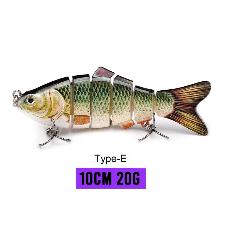 VTAVTA 10/14cm sinkende Wobbler Angelköder Jointed Crankbait Swimbait 8 Segment Harter Kunstköder für Angelköder