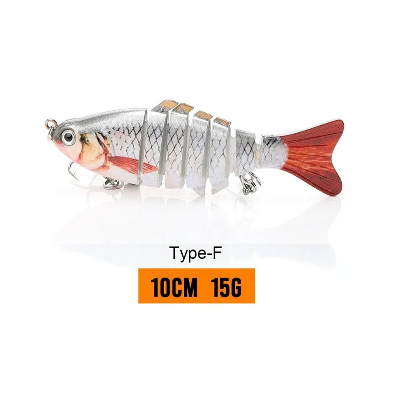VTAVTA 10/14cm sinkende Wobbler Angelköder Jointed Crankbait Swimbait 8 Segment Harter Kunstköder für Angelköder