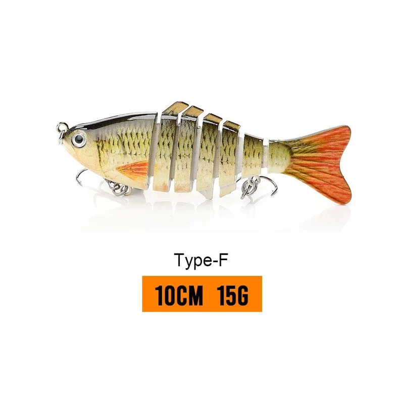 VTAVTA 10/14cm sinkende Wobbler Angelköder Jointed Crankbait Swimbait 8 Segment Harter Kunstköder für Angelköder