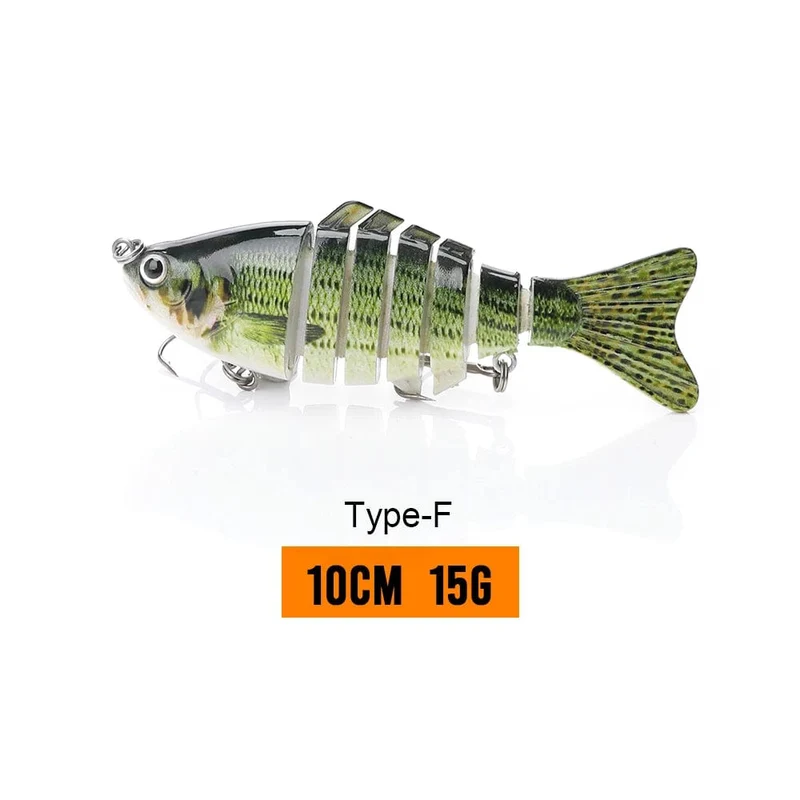 VTAVTA 10/14cm sinkende Wobbler Angelköder Jointed Crankbait Swimbait 8 Segment Harter Kunstköder für Angelköder