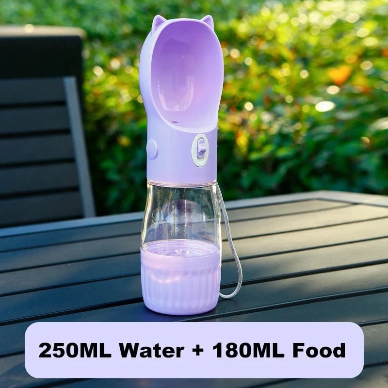 2-in-1 tragbarer Hunde-Wasserflaschenspender für kleine Hunde, Katzen, Outdoor-Walking, Reisen, Wandern, Trinkschalen, Chihuahua-Zubehör