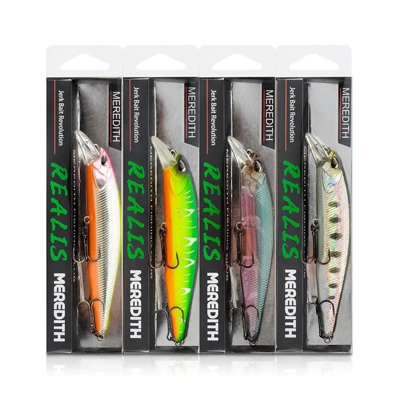 MEREDITH JERK MINNOW 100F 14g Schwimmender Wobbler Angelköder 24 Farben Minnow Köder Harter Köder Qualität Professionelle Tiefe 0.8–1.0 m