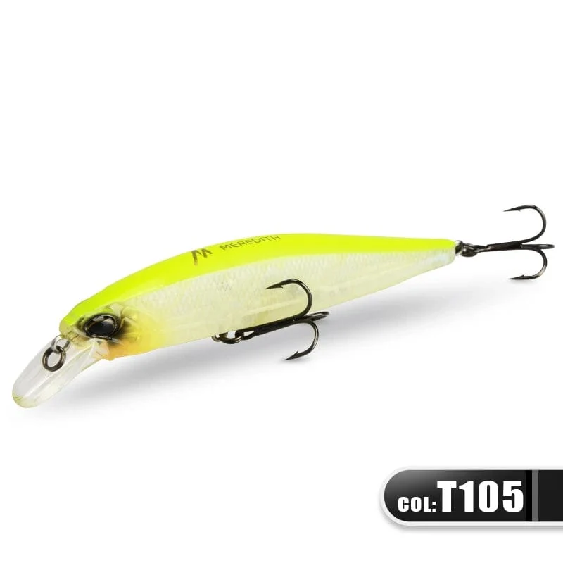 MEREDITH JERK MINNOW 100F 14g Schwimmender Wobbler Angelköder 24 Farben Minnow Köder Harter Köder Qualität Professionelle Tiefe 0.8–1.0 m