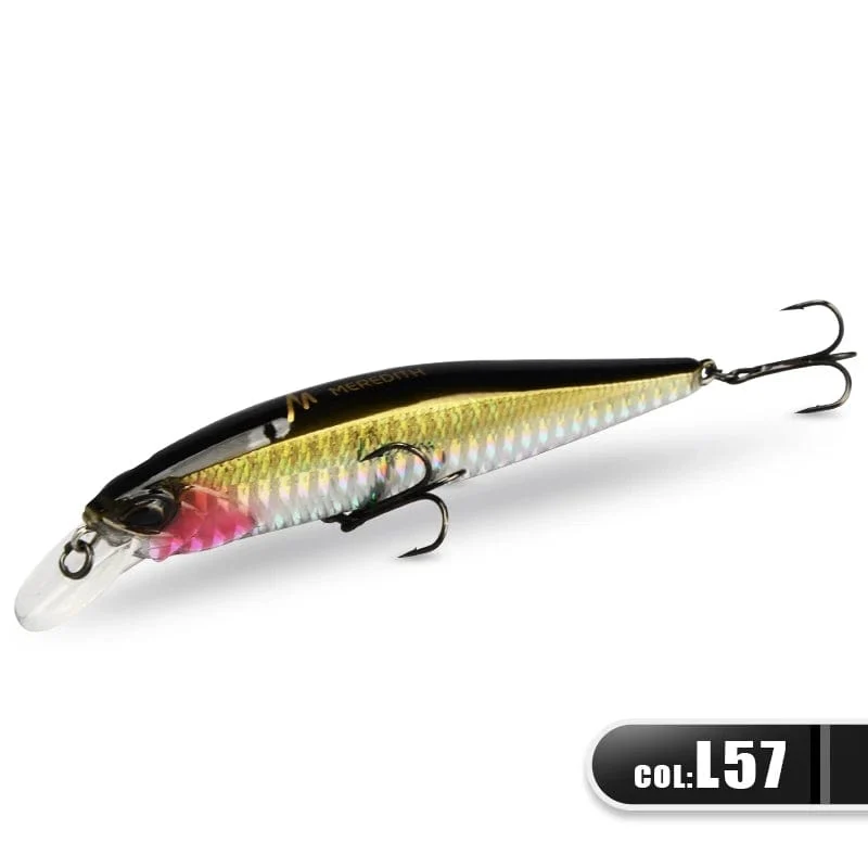 MEREDITH JERK MINNOW 100F 14g Schwimmender Wobbler Angelköder 24 Farben Minnow Köder Harter Köder Qualität Professionelle Tiefe 0.8–1.0 m