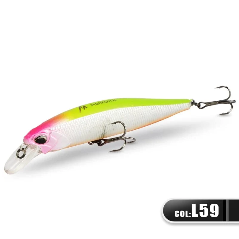 MEREDITH JERK MINNOW 100F 14g Schwimmender Wobbler Angelköder 24 Farben Minnow Köder Harter Köder Qualität Professionelle Tiefe 0.8–1.0 m