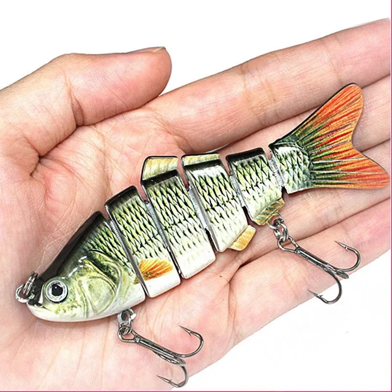 Aorace Angeln Wobbler Lebensechte 6/7 Segment Swimbait Crankbait Harten Köder Langsam 10cm 17g 15g Isca Künstliche Köder angelgerät
