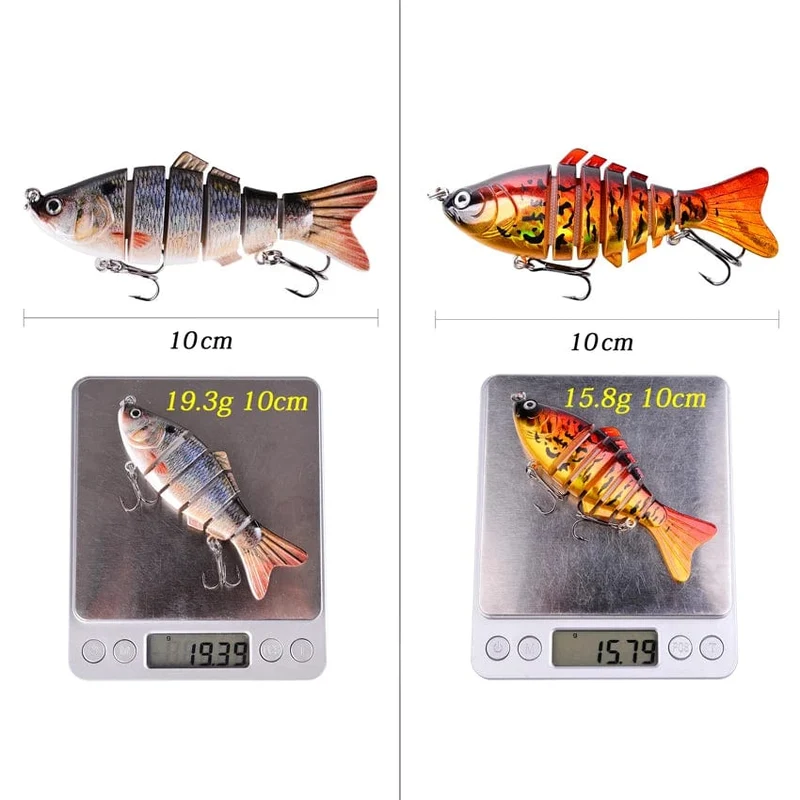 Aorace Angeln Wobbler Lebensechte 6/7 Segment Swimbait Crankbait Harten Köder Langsam 10cm 17g 15g Isca Künstliche Köder angelgerät