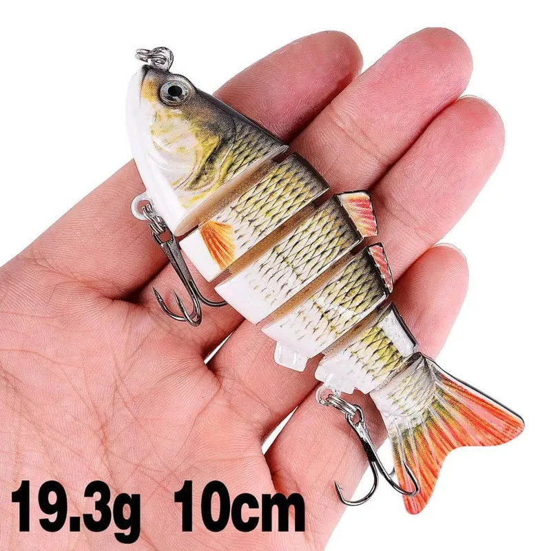 Aorace Angeln Wobbler Lebensechte 6/7 Segment Swimbait Crankbait Harten Köder Langsam 10cm 17g 15g Isca Künstliche Köder angelgerät