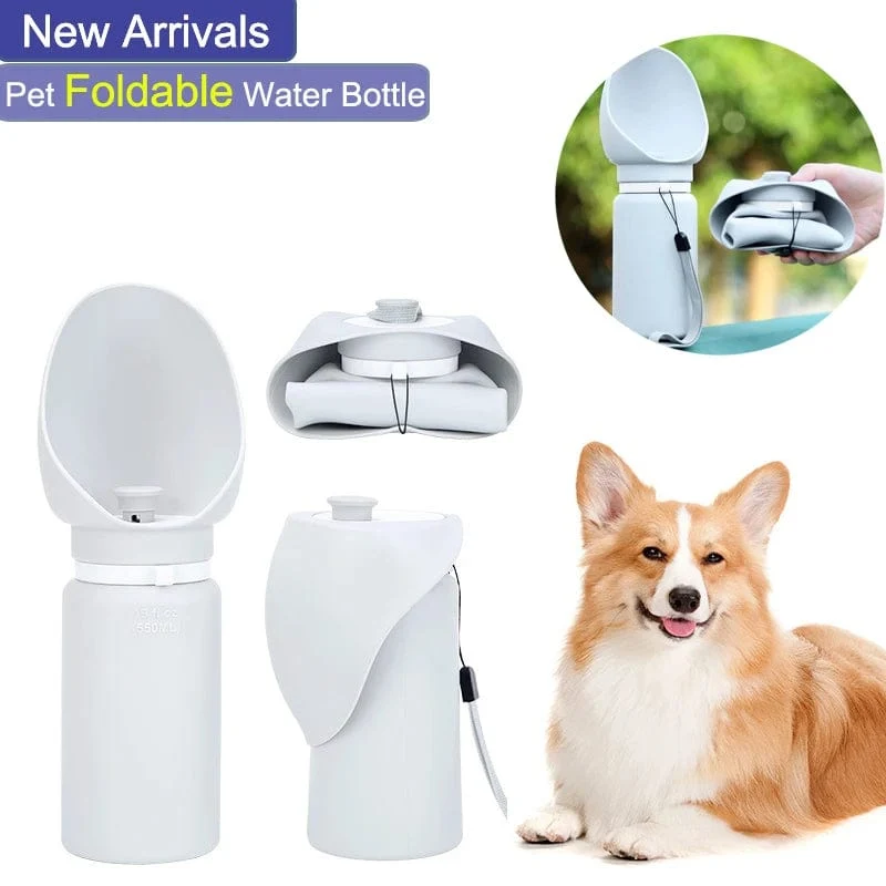 550 ml Falten Haustier Outdoor Walking Becher Tragbare Reise Wasser Flasche Welpen Katzen Hunde Trinkwasser Dispenser Tasse Liefert
