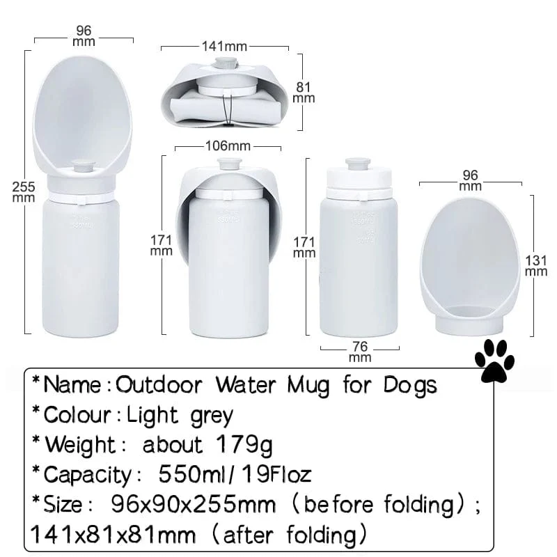 550 ml Falten Haustier Outdoor Walking Becher Tragbare Reise Wasser Flasche Welpen Katzen Hunde Trinkwasser Dispenser Tasse Liefert