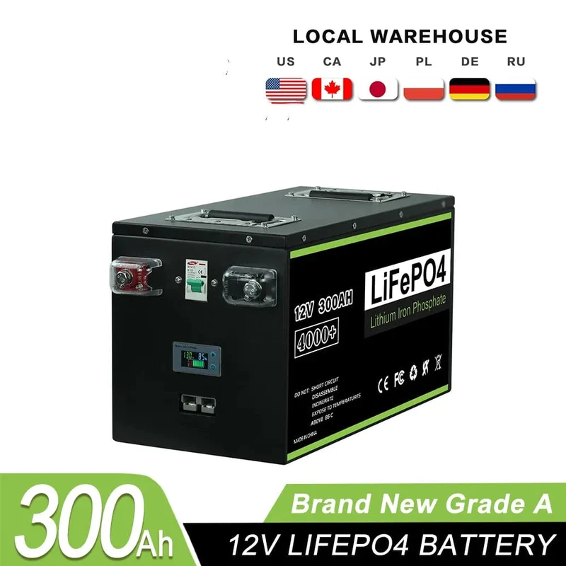 Neue 12V 200Ah 280Ah 400Ah 24v 100Ah 200Ah 48v 120Ah LiFePO4 Batterie Eingebautes BMS für Energiespeicherung zu Hause Solar Perfekt ohne Steuern