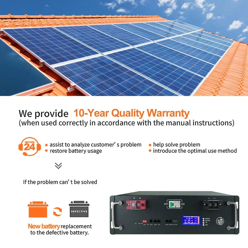 Neue 48V 100Ah LiFePo4 Batterie Pack 51.2V 5kw Lithium Eisen Phosphat Batterien 16S 100A Integrierte BMS 48V 50AH 200AH Pack Keine Steuer