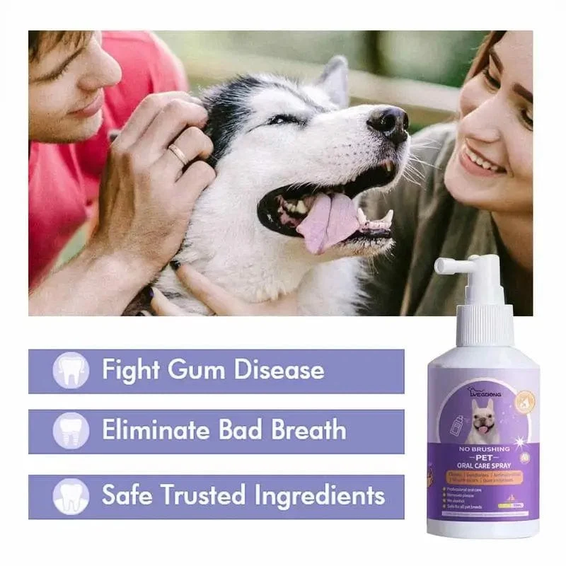 50 ml Pet Oral Cleanse Spray Hunde Katzen Zähne Sauber Deodorant Verhindern Zahnstein Entfernen Kätzchen Mundgeruch Frische Haustier liefert