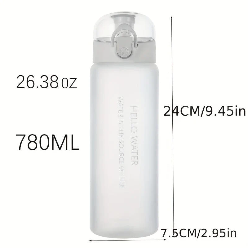 1 Stück, auslaufsichere Sportwasserflasche – 780 ml – modisch und tragbar – perfekt für Outdoor-Aktivitäten