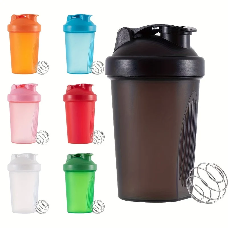 1 Stück, 400 ml (13.5 oz) Shaker-Flasche, BPA-frei, Protein-Shaker-Flasche, Mini-Sport-Shaker-Flasche aus Kunststoff, tragbar, Outdoor-Sport-Wasserflasche, Trinkgeschirr