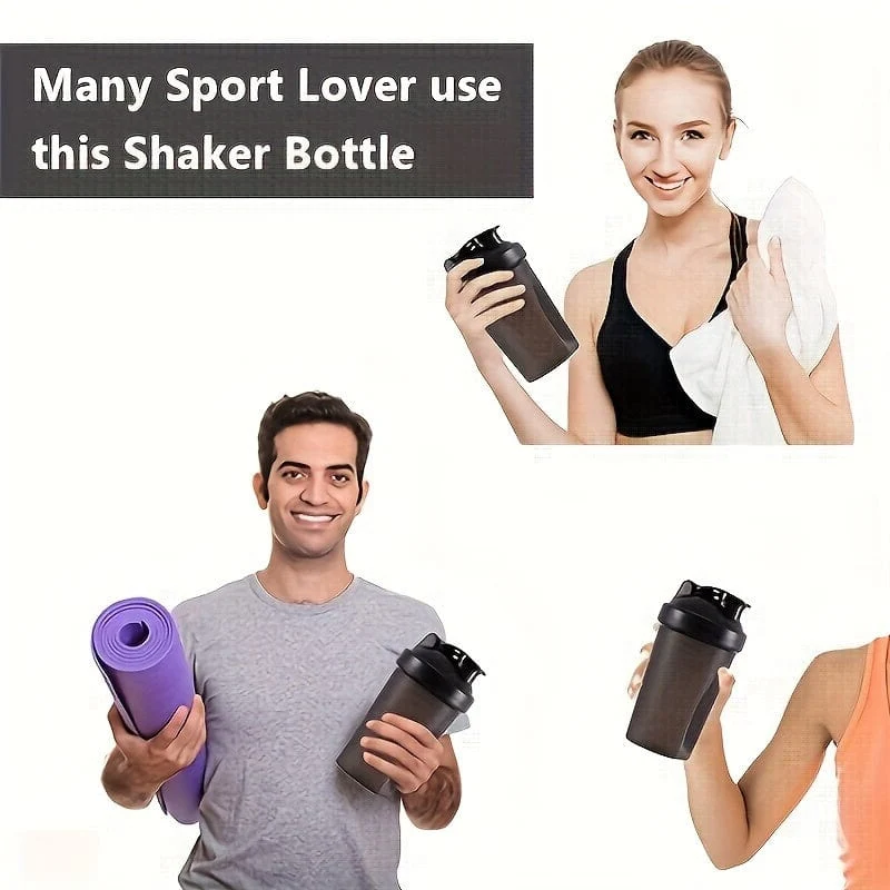 1 Stück, 400 ml (13.5 oz) Shaker-Flasche, BPA-frei, Protein-Shaker-Flasche, Mini-Sport-Shaker-Flasche aus Kunststoff, tragbar, Outdoor-Sport-Wasserflasche, Trinkgeschirr