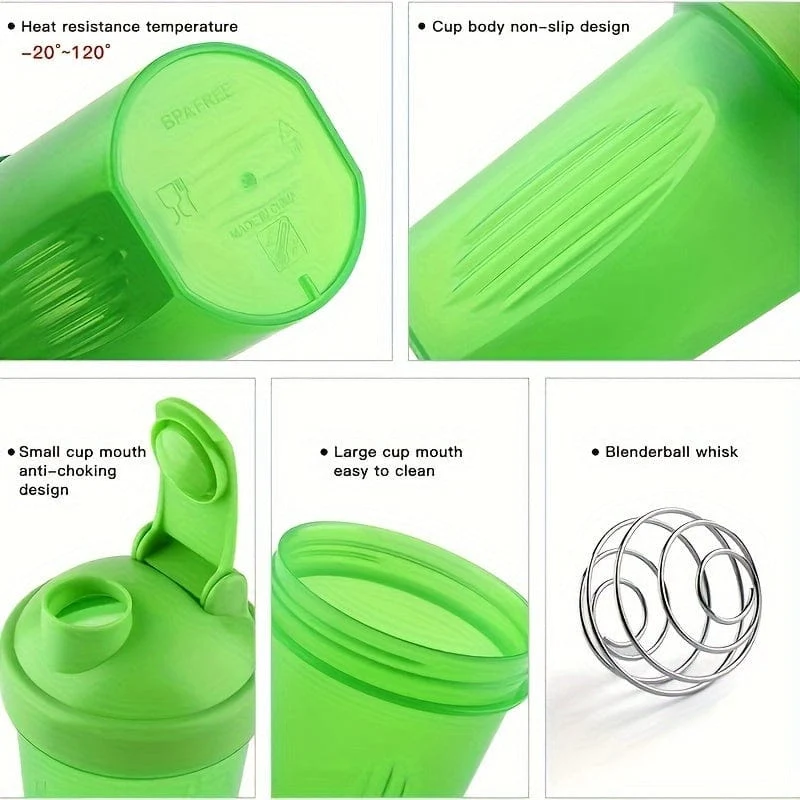 1 Stück, 400 ml (13.5 oz) Shaker-Flasche, BPA-frei, Protein-Shaker-Flasche, Mini-Sport-Shaker-Flasche aus Kunststoff, tragbar, Outdoor-Sport-Wasserflasche, Trinkgeschirr