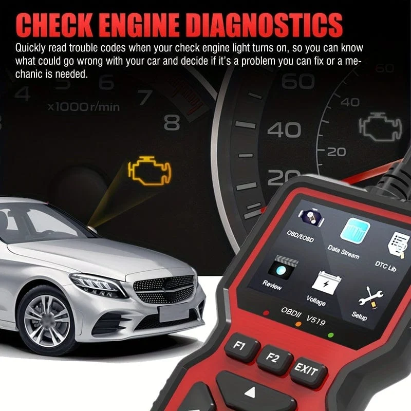 2023 Neuwagenscanner: Obd2-Diagnosetool zur Erkennung und Beseitigung von Motorfehlern, zum Lesen der Batteriespannung und zum Datenstrom