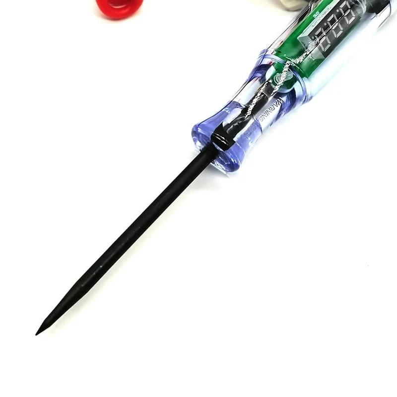 Auto-Teststift-Stromkreistester, DC-LKW-Spannungs-Digitalanzeige, langer Sondenstift mit Licht, Kfz-Diagnosewerkzeuge, Auto-Reparatur-Werkzeug