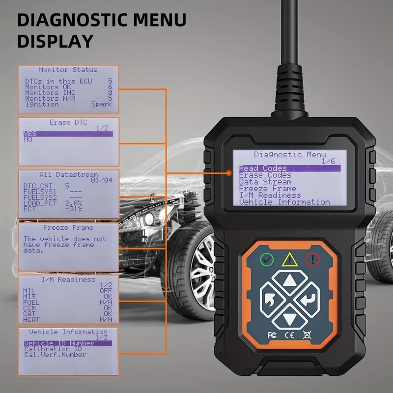 Auto-Codeleser: Erhalten Sie mit dem OBD2-Scanner eine sofortige Diagnose der Motorkontrollleuchte Ihres Fahrzeugs!