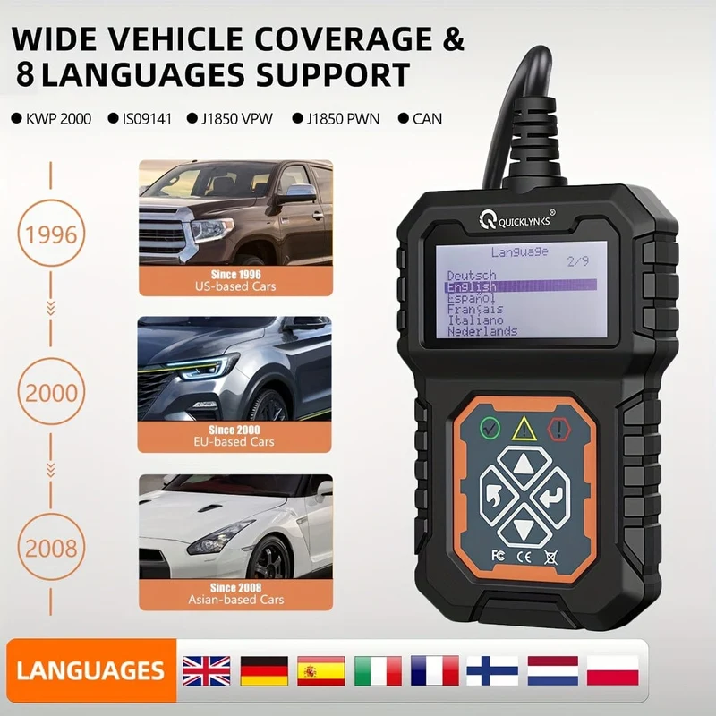 Auto-Codeleser: Erhalten Sie mit dem OBD2-Scanner eine sofortige Diagnose der Motorkontrollleuchte Ihres Fahrzeugs!