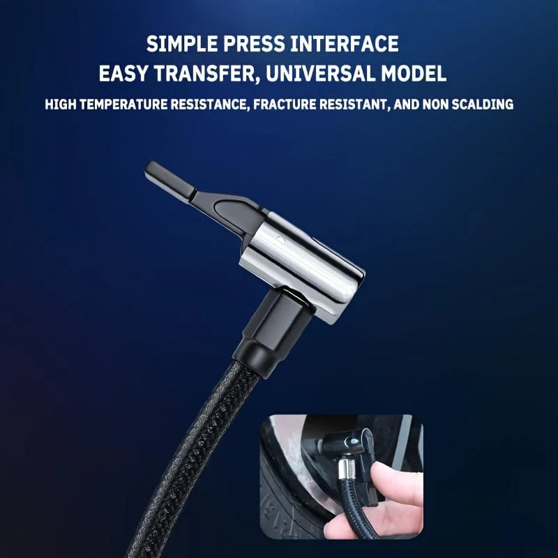 1 Stück tragbare Auto-Luftpumpe mit LED-Beleuchtung, für Auto/Motorrad/Fahrrad/Ball/Schwimmring