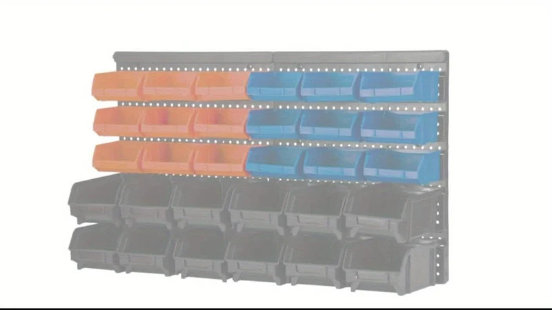 Wandmontiertes Lagerregalsystem mit 30 Behältern, robuster Garagen-Werkzeug-Organizer für Schrauben, Muttern, Bolzen, Nägel, Perlen und kleine Hardwareteile, einfache Installation