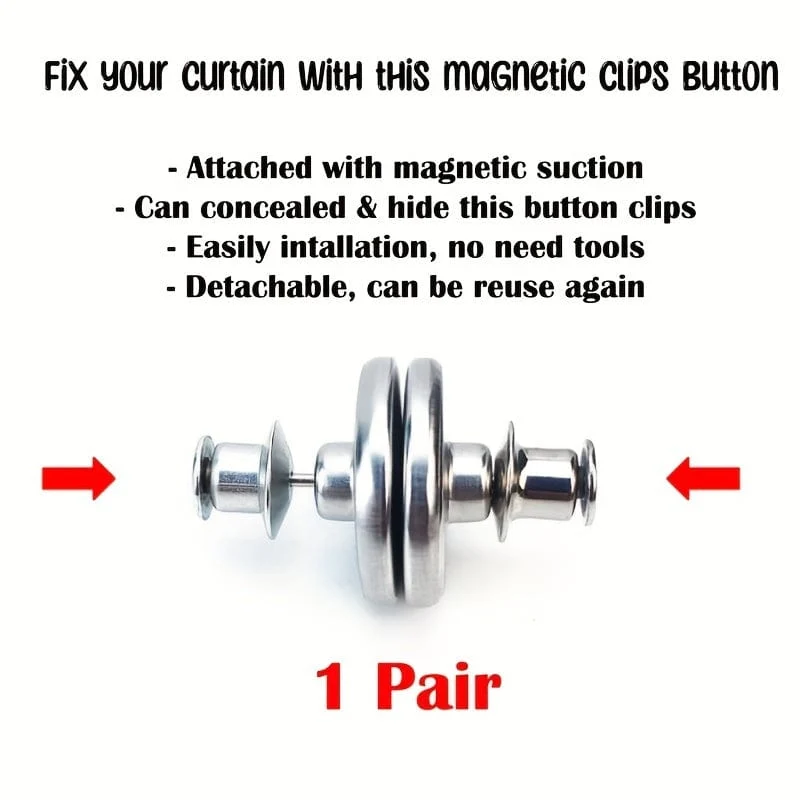 12 Paar Vorhang-Magnet-Raffhalter, Vorhang-Magnete mit Rückseitenbefestigung, magnetischer Vorhang-Halteknopf, Vorhang-Schnalle, für Zuhause, Schlafzimmer, Büro, Vorhangvorhänge