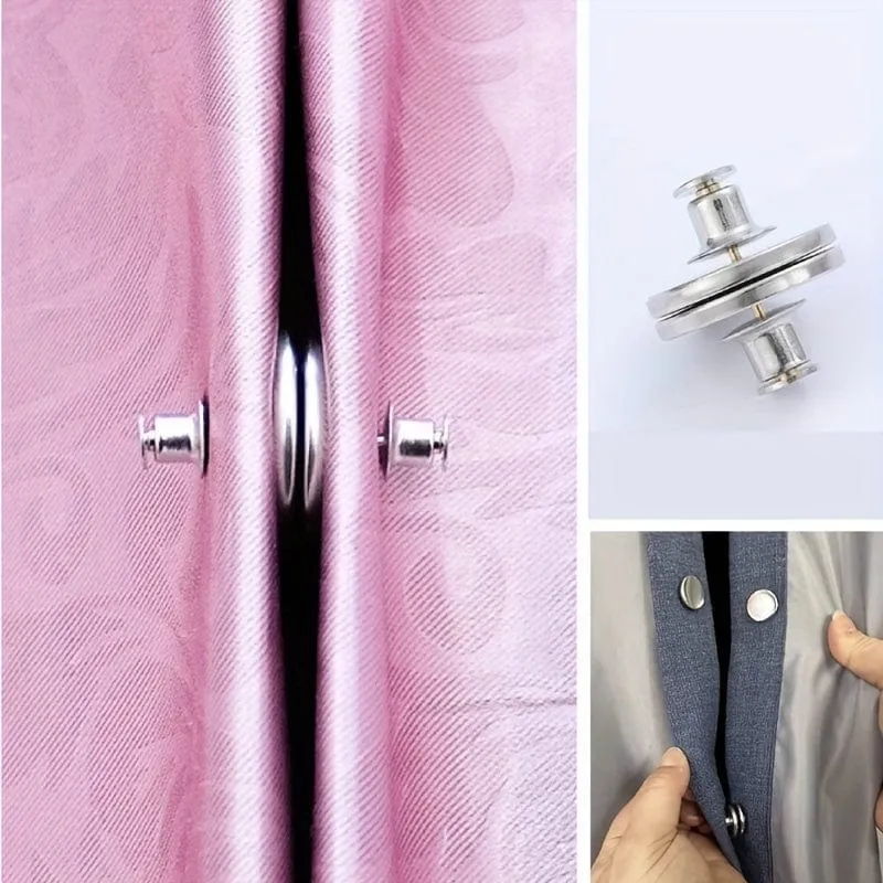 12 Paar Vorhang-Magnet-Raffhalter, Vorhang-Magnete mit Rückseitenbefestigung, magnetischer Vorhang-Halteknopf, Vorhang-Schnalle, für Zuhause, Schlafzimmer, Büro, Vorhangvorhänge