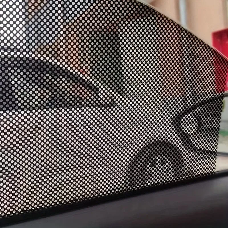 1 Rolle Sichtschutzfolie für Buntglasfenster – nicht klebend, UV-Sonnenschutz, einseitig perforiert, schwarze Vinylaufkleber für Badezimmertürverkleidungen und druckbare gravierte Designs