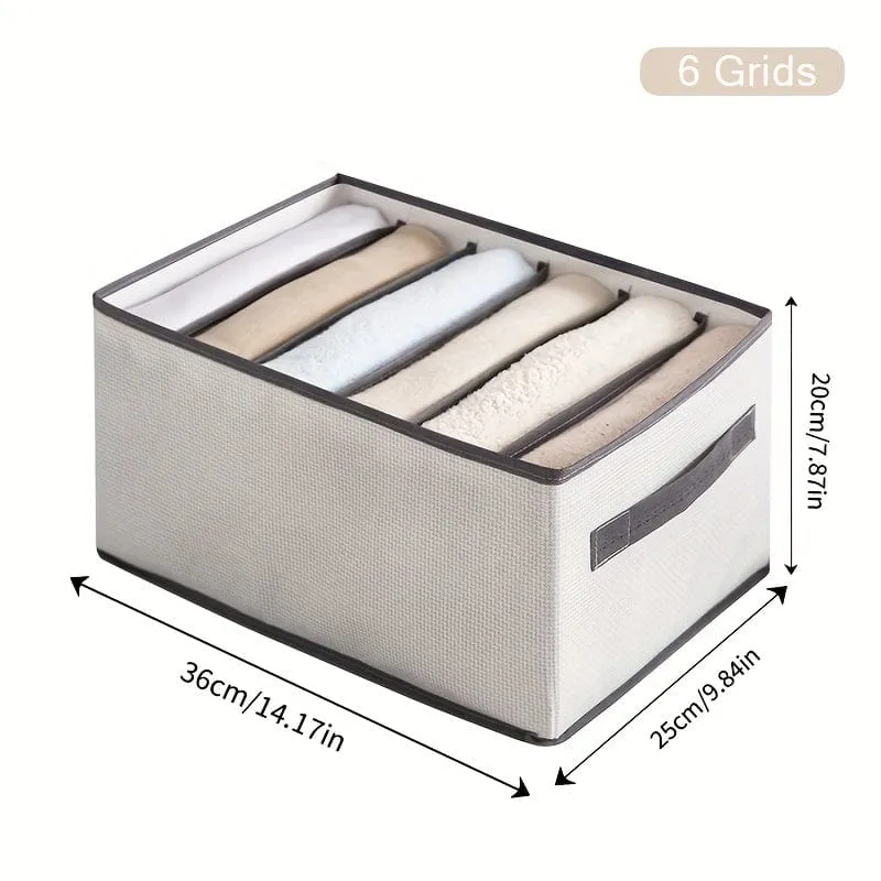 1 Stück Jeans-Schubladen-Organizer, faltbare Aufbewahrungsbox, Stoff-Kleiderschrank-Organizer, Kleideraufbewahrungs-Organizer, Schubladenteiler für Hosen, Hemden, Decken, Heimaufbewahrung, Heimdekoration, platzsparende Organisation, Schlafzimmer-Accessoires