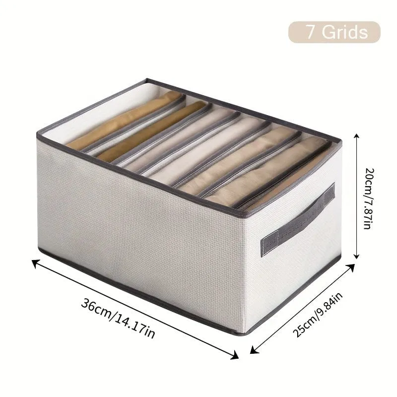 1 Stück Jeans-Schubladen-Organizer, faltbare Aufbewahrungsbox, Stoff-Kleiderschrank-Organizer, Kleideraufbewahrungs-Organizer, Schubladenteiler für Hosen, Hemden, Decken, Heimaufbewahrung, Heimdekoration, platzsparende Organisation, Schlafzimmer-Accessoires