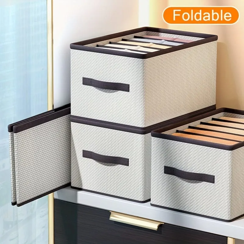 1 Stück Jeans-Schubladen-Organizer, faltbare Aufbewahrungsbox, Stoff-Kleiderschrank-Organizer, Kleideraufbewahrungs-Organizer, Schubladenteiler für Hosen, Hemden, Decken, Heimaufbewahrung, Heimdekoration, platzsparende Organisation, Schlafzimmer-Accessoires