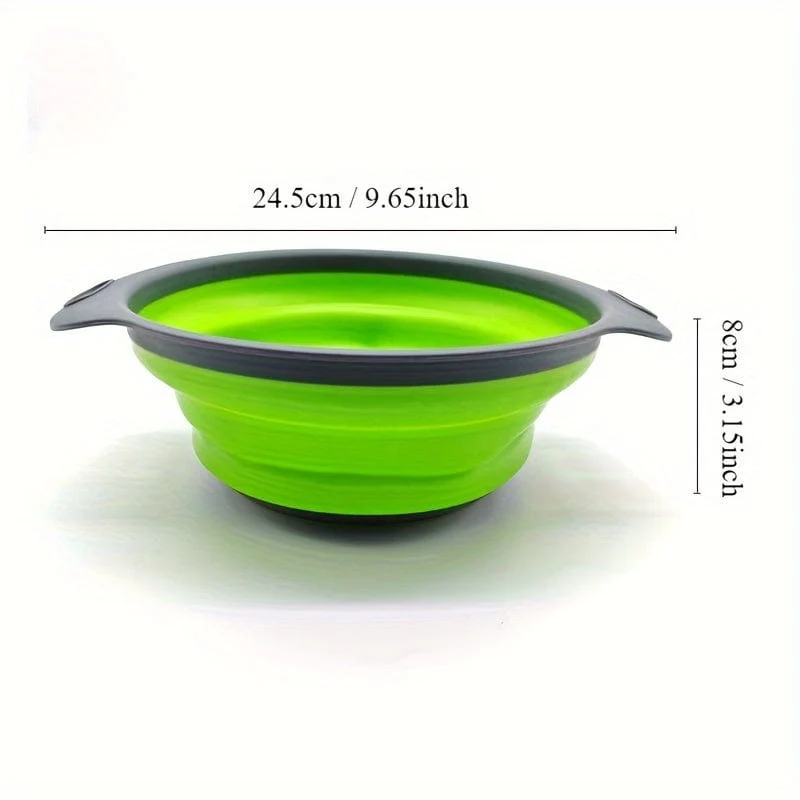 1 Stück, zusammenklappbares Sieb, rundes Küchensieb aus Kunststoff, perfekt zum Abtropfen von Nudeln, Gemüse und Obst, Küchenhelfer, Küchenzubehör