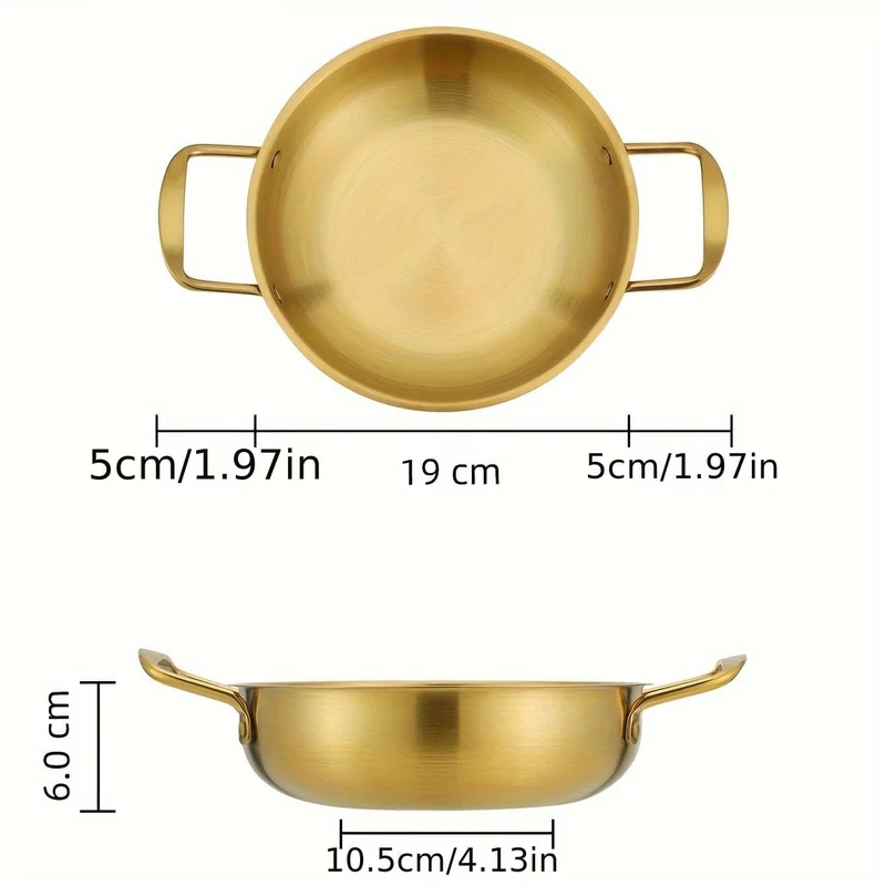 1 Stück goldener Ramen-Topf aus Edelstahl, Hot Pot, Suppentopf, Kochgeschirr für Flusskrebse und Meeresfrüchte, Küchengeschirr, Restaurantbedarf