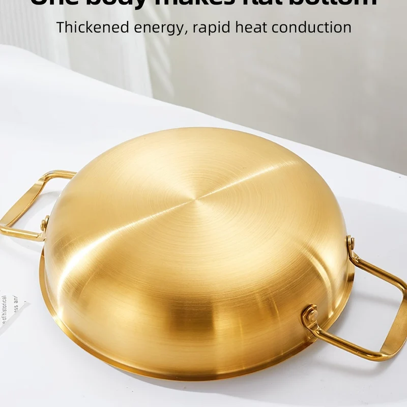 1 Stück goldener Ramen-Topf aus Edelstahl, Hot Pot, Suppentopf, Kochgeschirr für Flusskrebse und Meeresfrüchte, Küchengeschirr, Restaurantbedarf