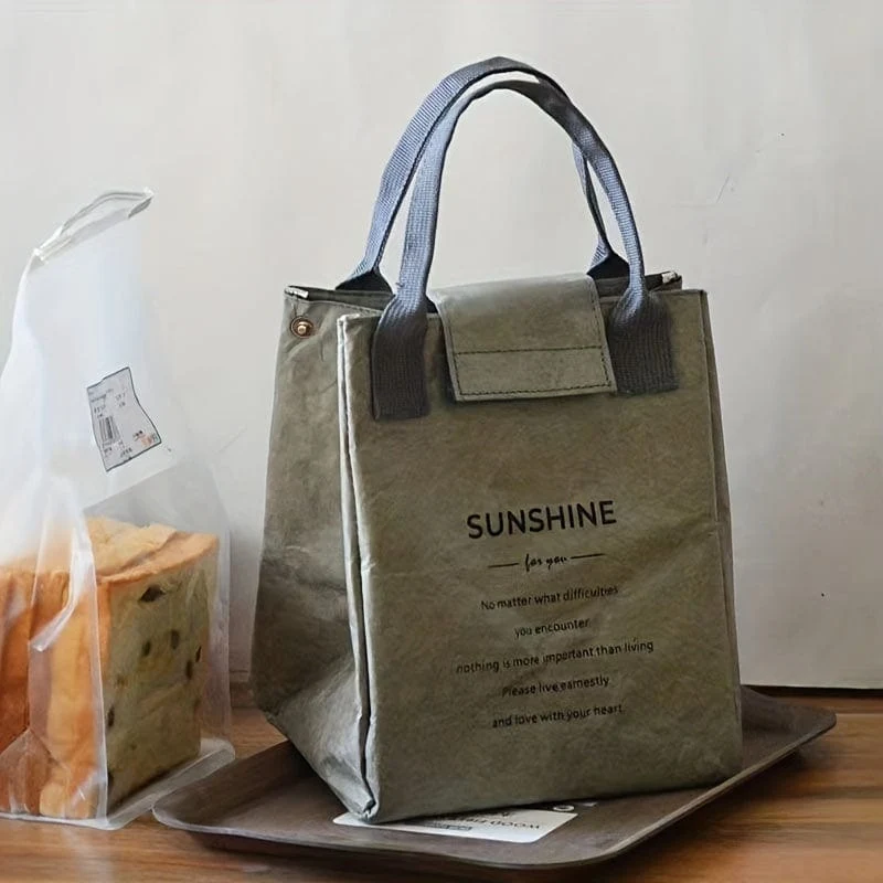 1 stück Papier Bento Tasche Wasserdicht Und Öldicht Isolierung Tasche Lunchbox Tasche Handtasche Büro Arbeiter Lunchbox Tasche