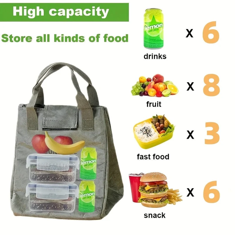 1 stück Papier Bento Tasche Wasserdicht Und Öldicht Isolierung Tasche Lunchbox Tasche Handtasche Büro Arbeiter Lunchbox Tasche