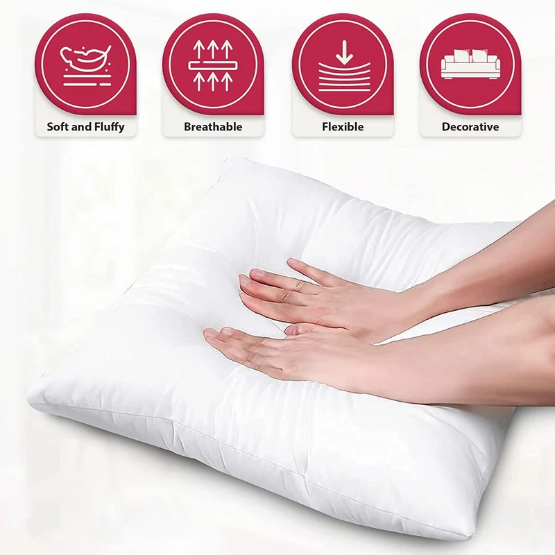 1 Stück/4 Stück Dekokissen, weißes Bettkissen, Kisseneinsatz für Sofa, Bett und Couch, Schlafzimmer, Schlafsaal, Hotel