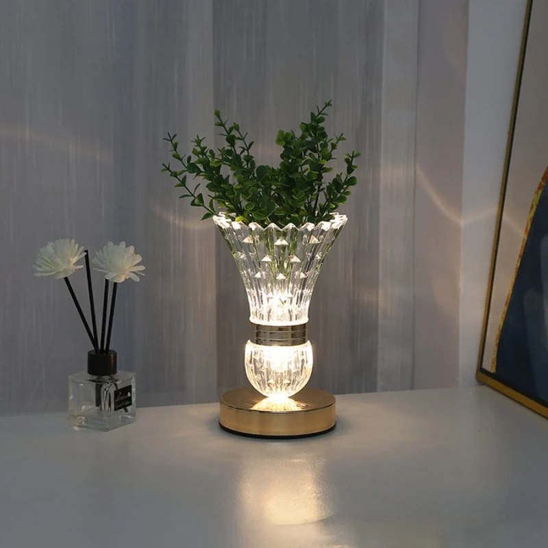 1 Stück dekorative Tischlampe, amerikanische Vase Ornament Schlafzimmer Nachttischlampe, Zuhause warmes neues Zimmer Geschenk Atmosphäre Nachtlicht