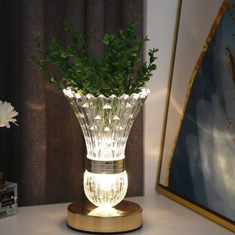 1 Stück dekorative Tischlampe, amerikanische Vase Ornament Schlafzimmer Nachttischlampe, Zuhause warmes neues Zimmer Geschenk Atmosphäre Nachtlicht