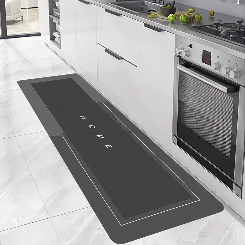 1 Stück Premium-Bodenmatte aus Kieselalgenschlamm für die Küche, super saugfähige Bodenmatte mit rutschfester Unterseite, schnell trocknender großer Teppich für Badezimmer und Wohnzimmer, saugfähige Badematte, Bodenmatte für die Wäsche
