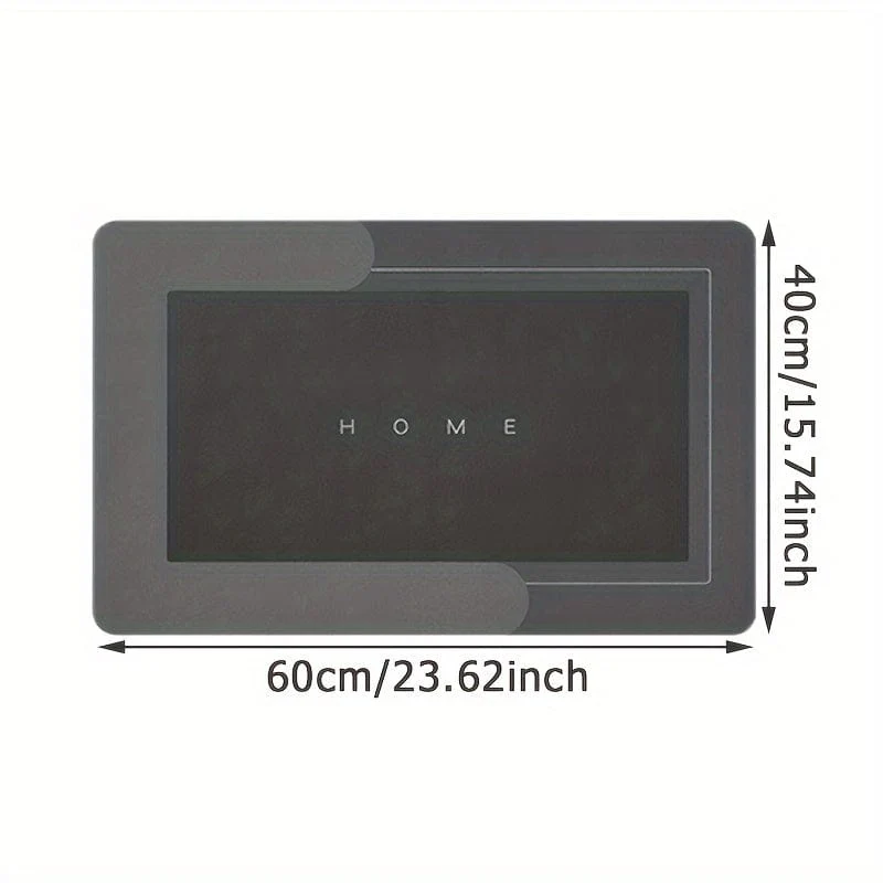 1 Stück Premium-Bodenmatte aus Kieselalgenschlamm für die Küche, super saugfähige Bodenmatte mit rutschfester Unterseite, schnell trocknender großer Teppich für Badezimmer und Wohnzimmer, saugfähige Badematte, Bodenmatte für die Wäsche