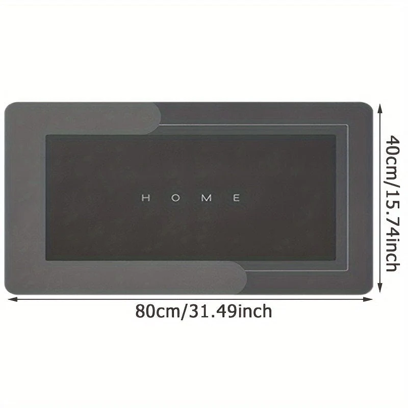 1 Stück Premium-Bodenmatte aus Kieselalgenschlamm für die Küche, super saugfähige Bodenmatte mit rutschfester Unterseite, schnell trocknender großer Teppich für Badezimmer und Wohnzimmer, saugfähige Badematte, Bodenmatte für die Wäsche