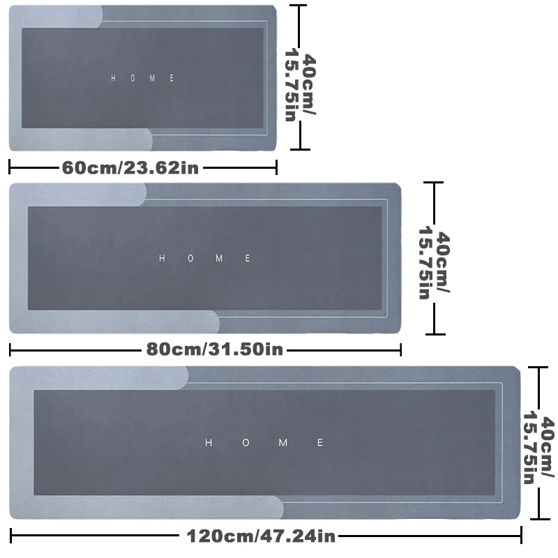1 Stück Premium-Bodenmatte aus Kieselalgenschlamm für die Küche, super saugfähige Bodenmatte mit rutschfester Unterseite, schnell trocknender großer Teppich für Badezimmer und Wohnzimmer, saugfähige Badematte, Bodenmatte für die Wäsche